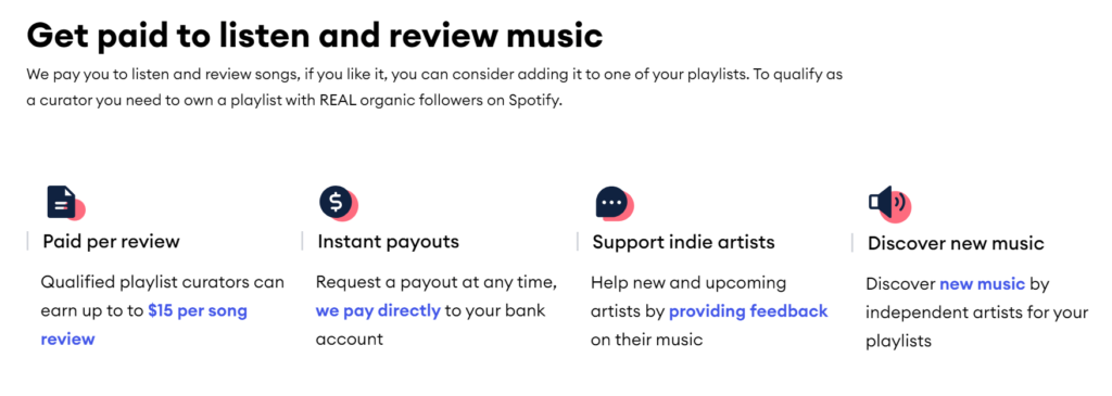 playlist push gives $15 per song review